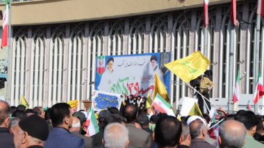 شرکت پرشور مدیریت و کارکنان مرکز تحقیقات کشاورزی همدان در راهپیمائی روز جهانی مبارزه با استکبار جهانی 13 آبان